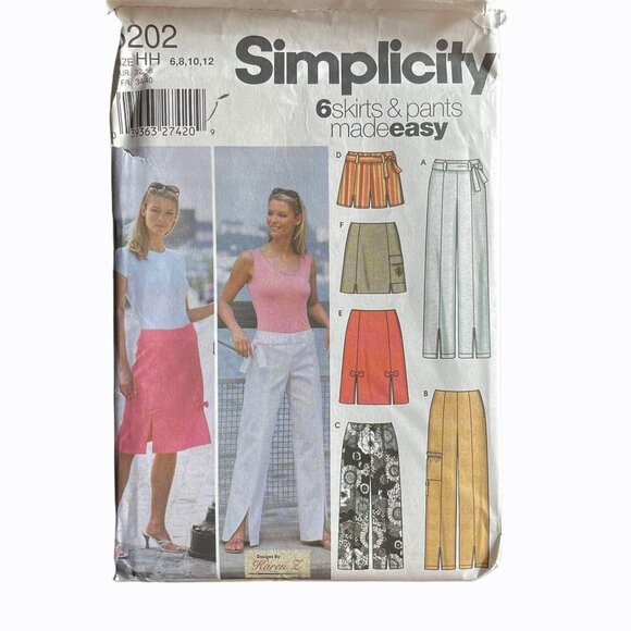 Simplicity Sewing Pattern 5202 Misses Skirts Pants Shorts Size 6-12 - Picture 3 of 4